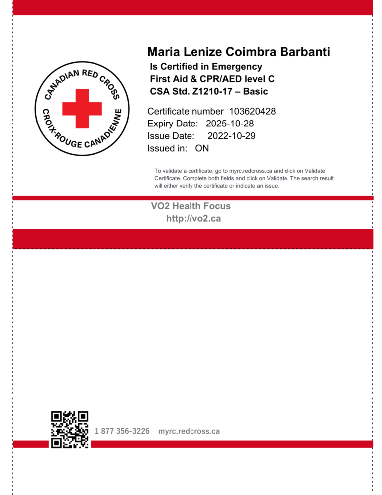 First Aid Certificate