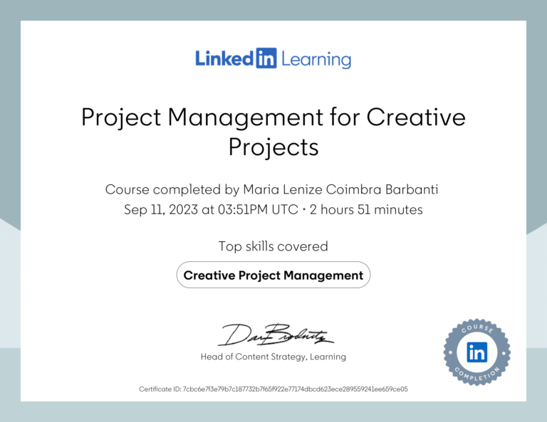 LinkedIn Certificate Creative Projects